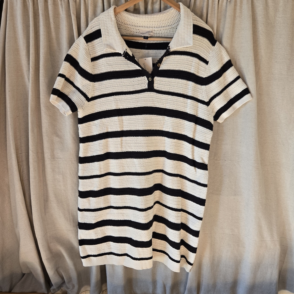 Universal Thread Black and White Striped Mini Dress